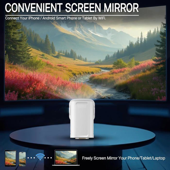 Mini Projecteur 4K Videoprojecteur Portable Projecteur Video Wifi 6 Android 11,1080P Full Hd Supporté Pour Téléphone/Pc/Lap/[XV21]