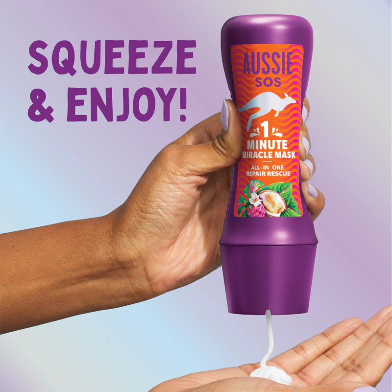 Aussie 1 Minute Miracle Repair Rescue Intensief voedend masker voor droog en beschadigd haar