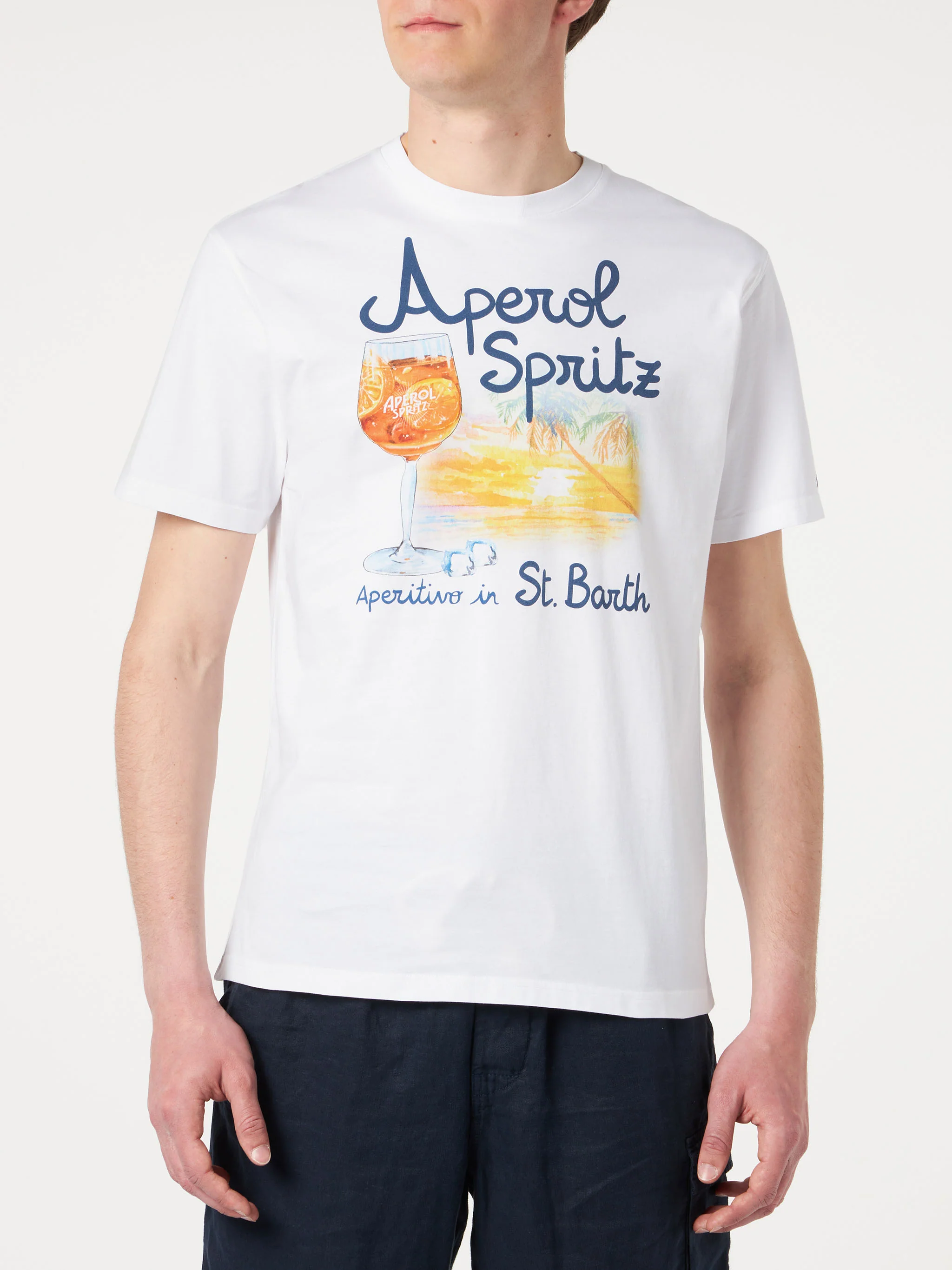 T-shirt da uomo in cotone con stampa Aperol Spritz Venezia | EDIZIONE