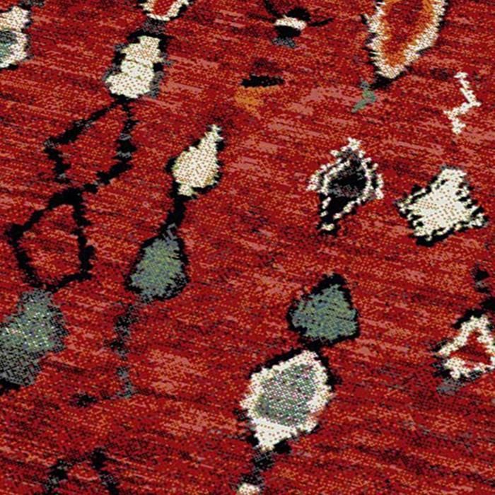 Tapis berbère 200x290 tissé motifs tribaux LYN8 MOROCO rouge