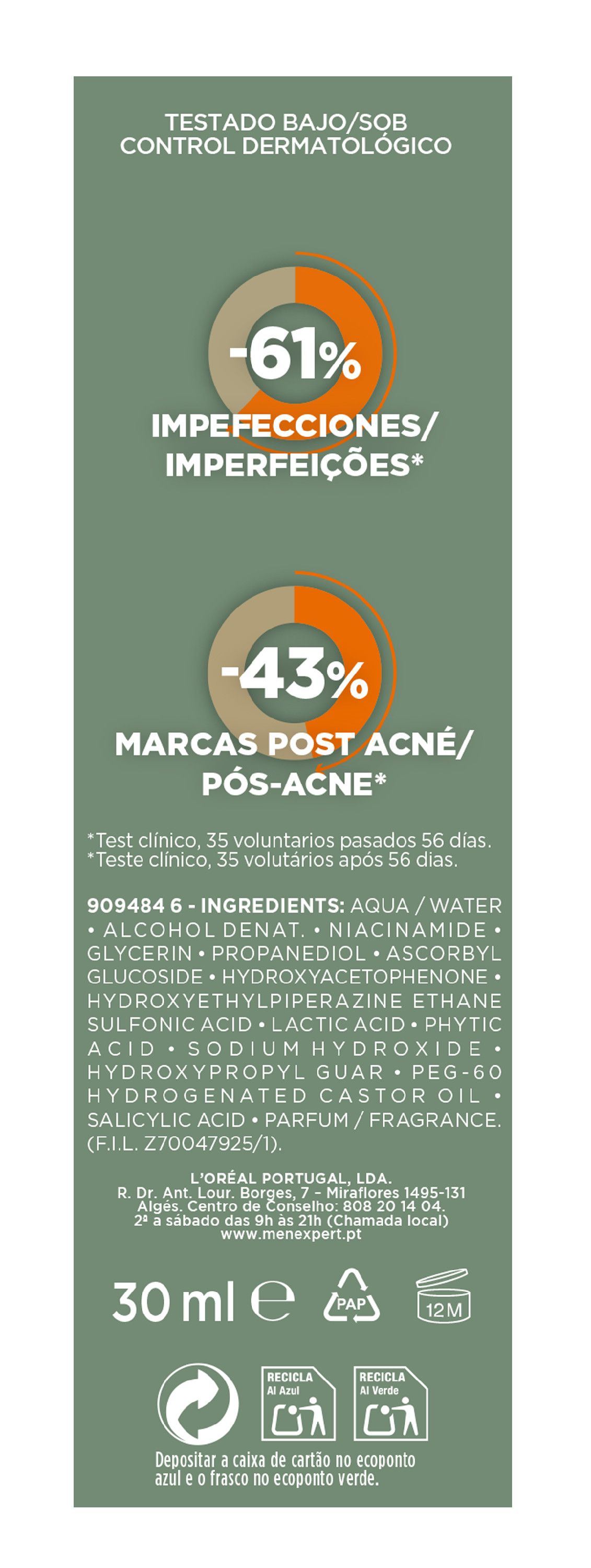 Men Expert Derma Control serum protiv nesavršenosti Kreme protiv tamnih mrlja