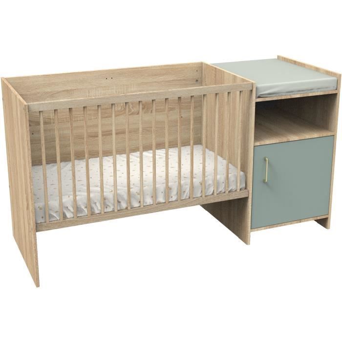 Cama convertible - 120 x 60 cm - Se convierte a 90 x 190 cm - CHARLIE - SAUTHON - Salvia