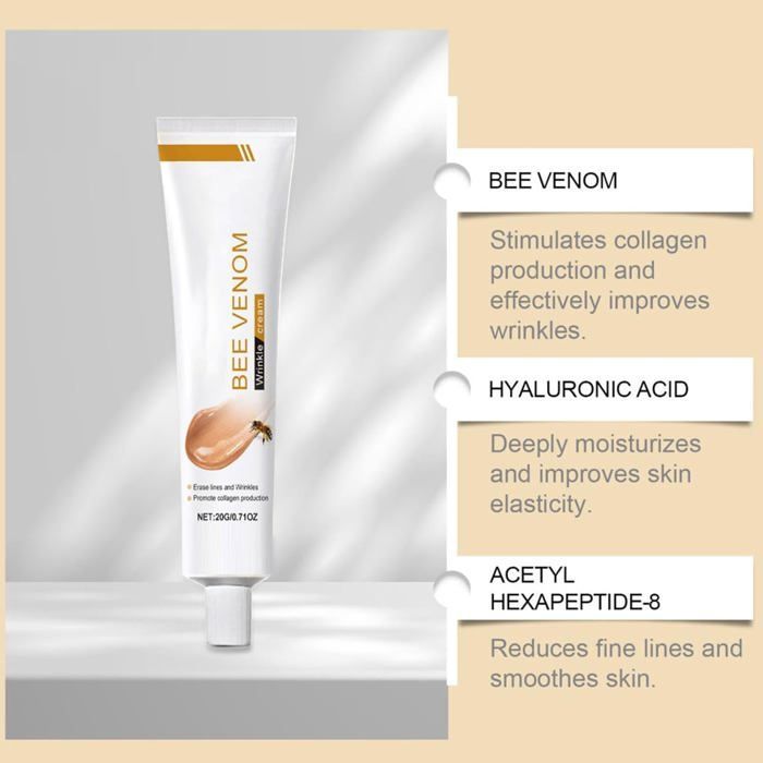 2 Pieces Boto-x Bee Veno-m Wrink-le Removal Cream, Crème Anti-rides Au Veni-n D'abeille, Hydratant Quotidien Pour Le Visage