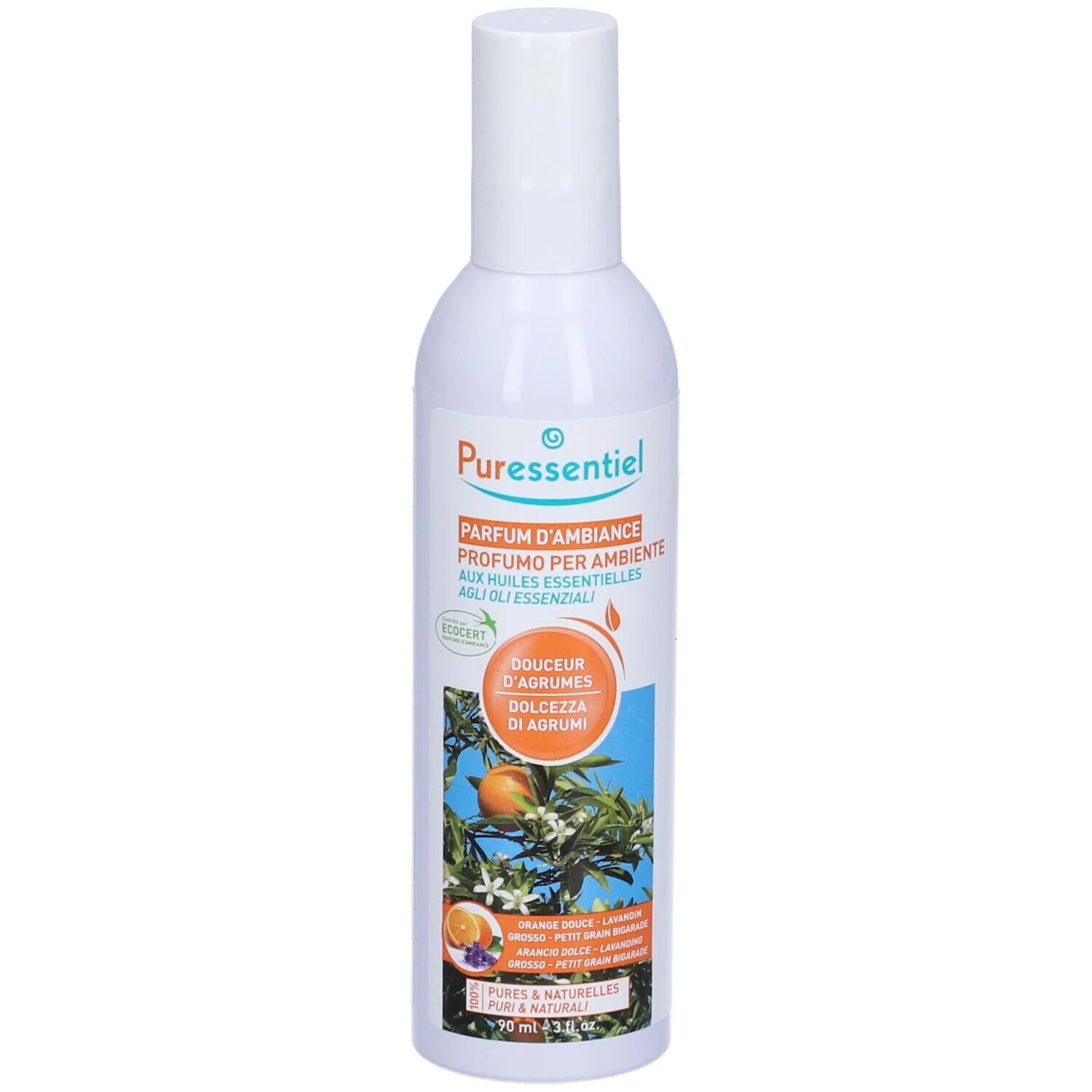PURESSENTIEL Perfume para el hogar Puressentiel Dulce cítrico Ecocert 90 ml