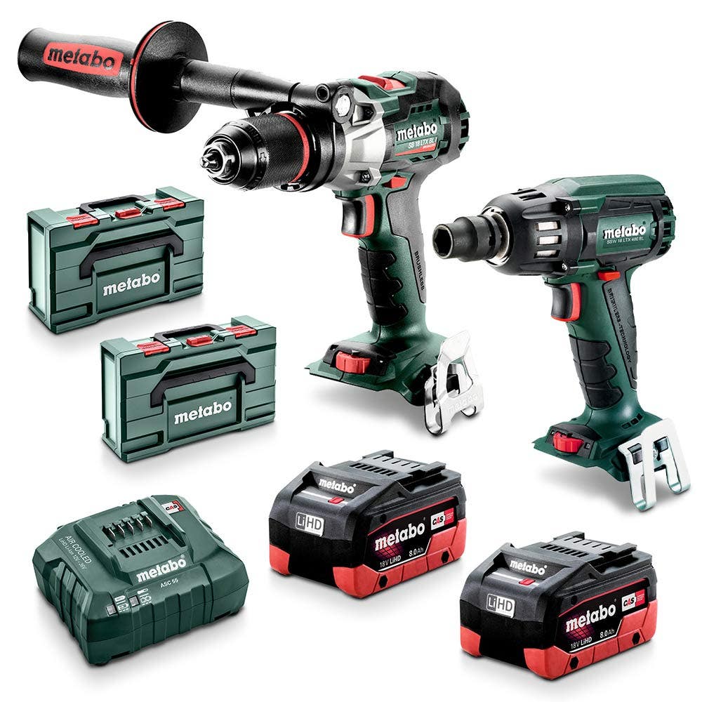 METABO 18V børsteløs kombosett 2-delt 2 x 8,0 Ah AU68203280
