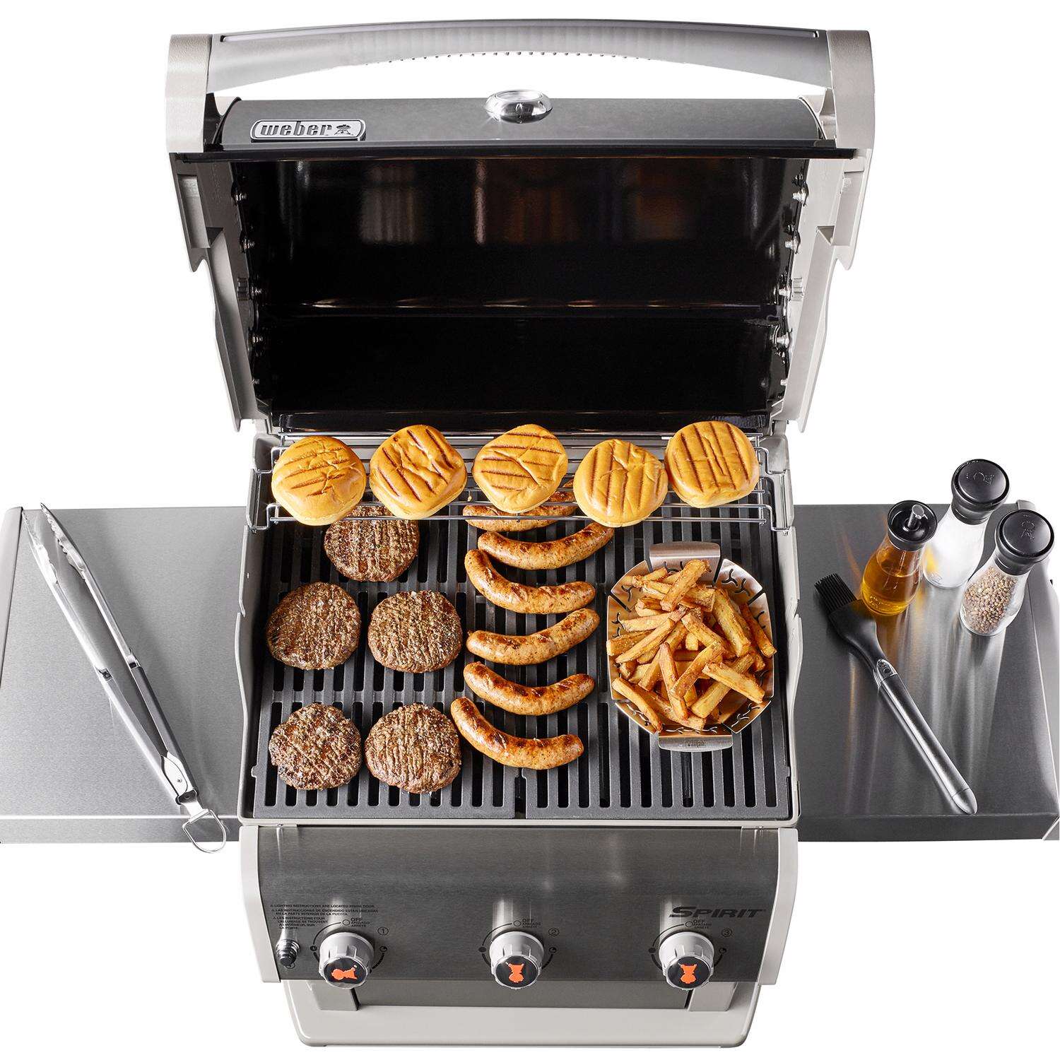 Weber Spirit S-315 3-palnikowy grill na propan płynny ze stali nierdzewnej