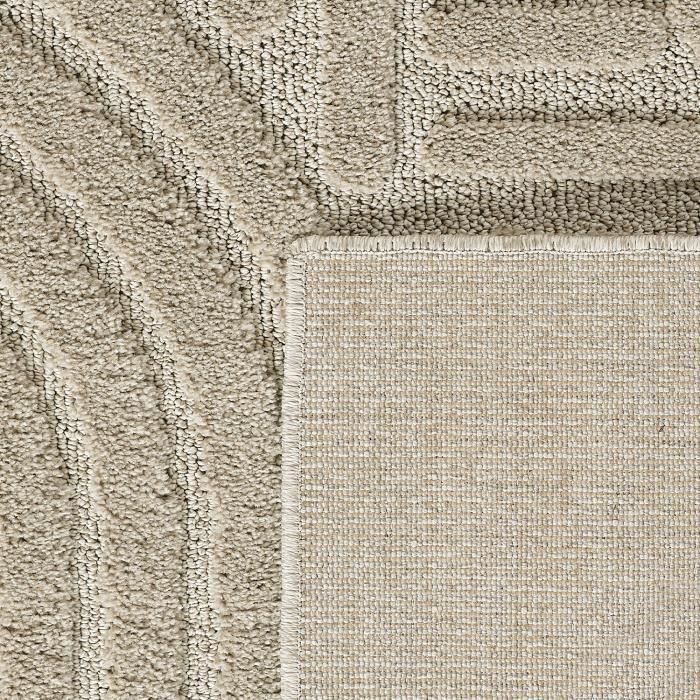 Tapis - SIMPEX - Design 3D - Doux et moelleux - 160 x 230 cm - Beige