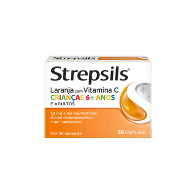 Strepsils Appelsiini C-vitamiini 36 imeskelytablettia
