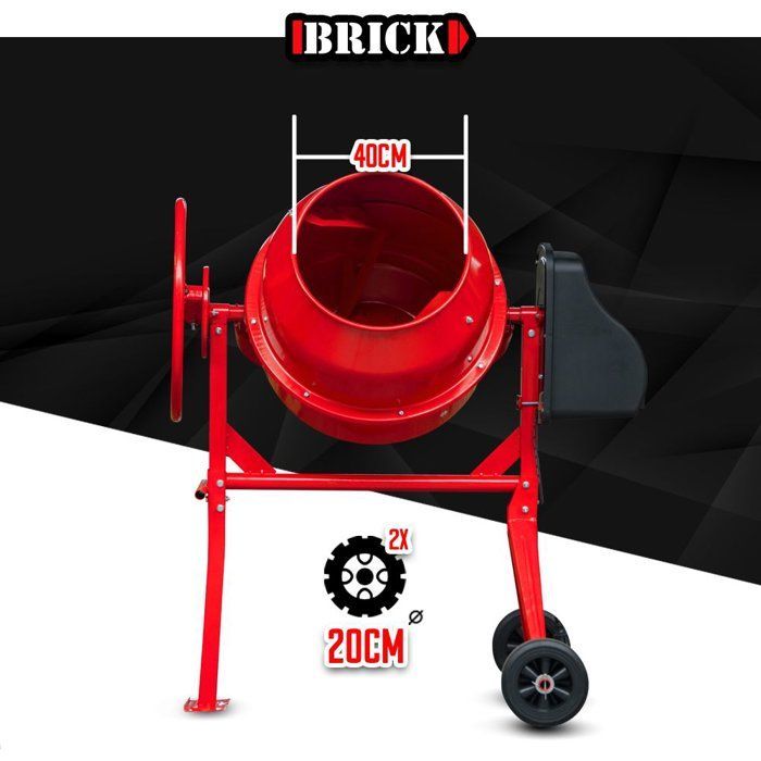 Elektrischer Betonmischer - BRICK - BET550-140 - 550 W - 140-l-Trommel - Einphasig