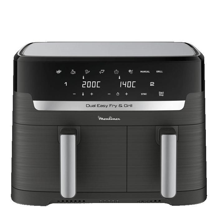 Moulinex Dual Easy Fry & Grill, Air fryer et gril, 8,3L, 2 tiroirs,8 programmes prédéfinis, EZ905B20