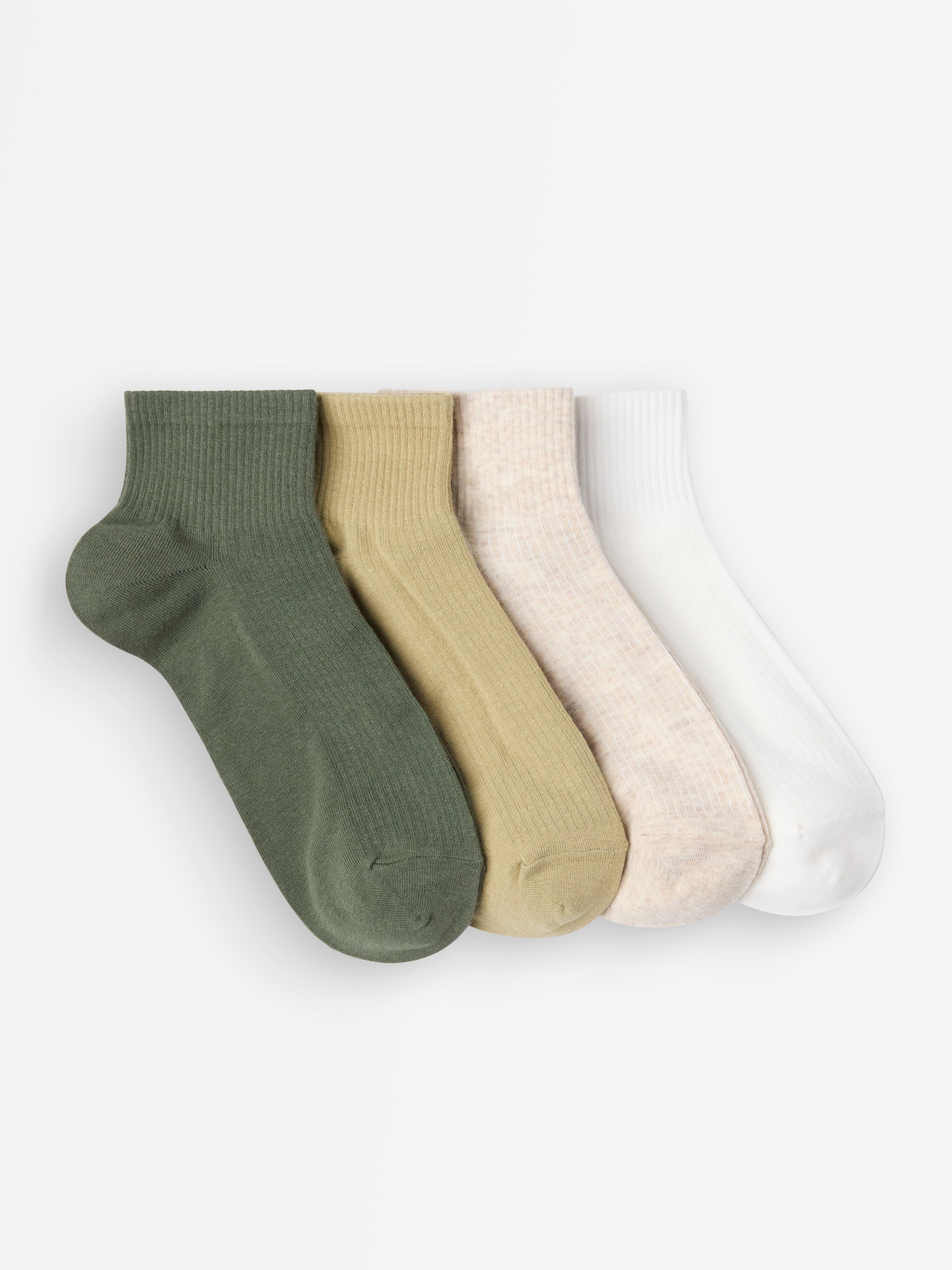 Balení 4 kotníkových ponožek Light Dusty Khaki