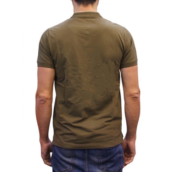 Cerruti 1881 Polo col mao manches courtes New Firenza Kaki Homme
