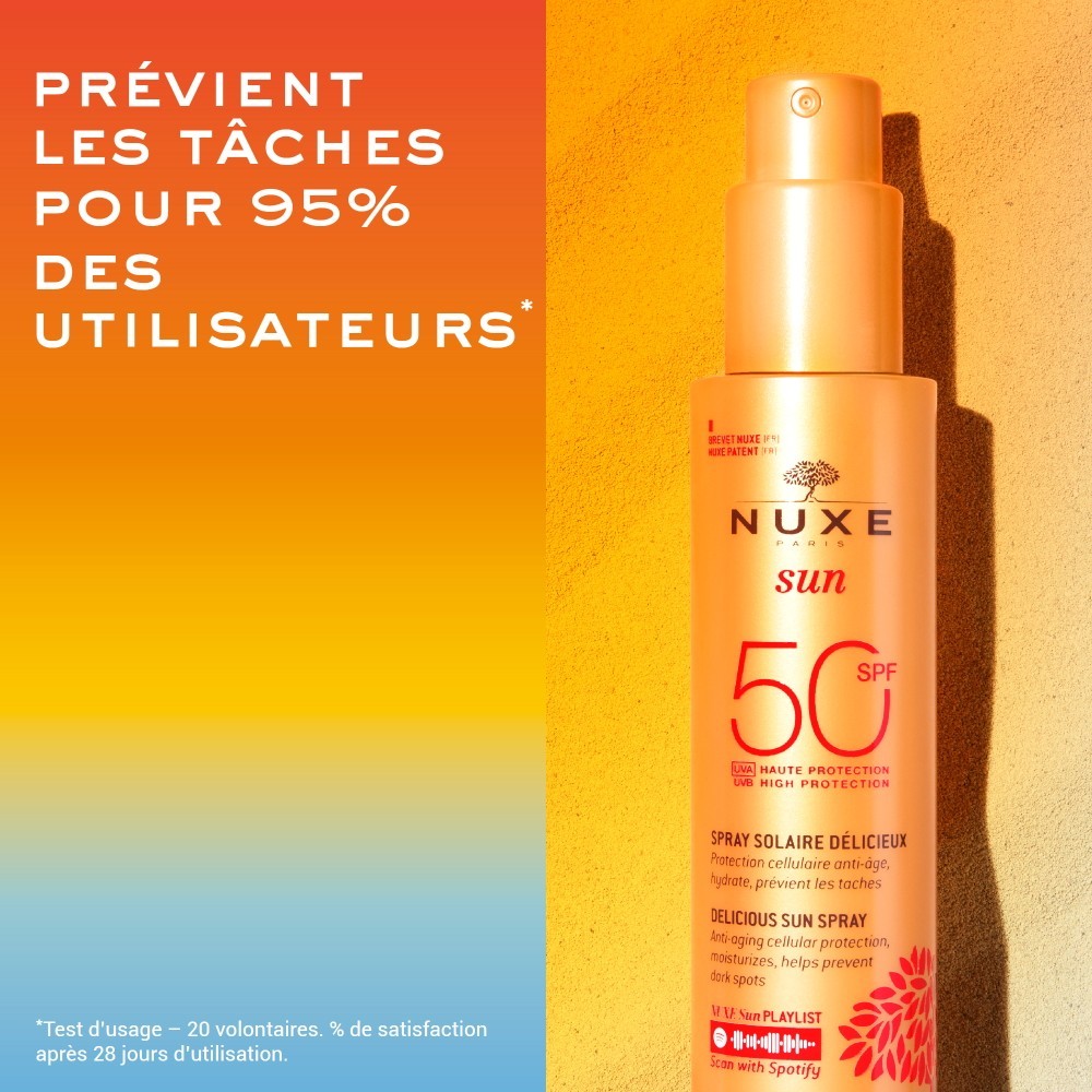 NUXE Spray Solaire Délicieux Haute Protection SPF50 visage et corps