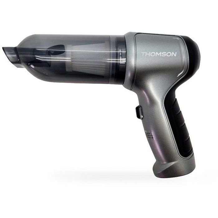 Aspiradora para coche - THOMSON - 3 en 1 - 80 W - 12000 Pa - 18 min de autonomía - Incluye 6 accesorios - Gris