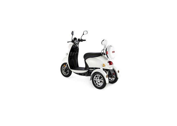 Veleco ZT63 3-wheel electric scooter for people with reduced mobility and seniors, road-legal, white, puncture-proof solid tires