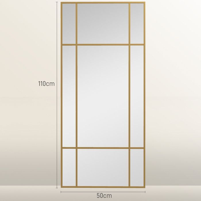 Miroir verrière rectangulaire ANDY doré