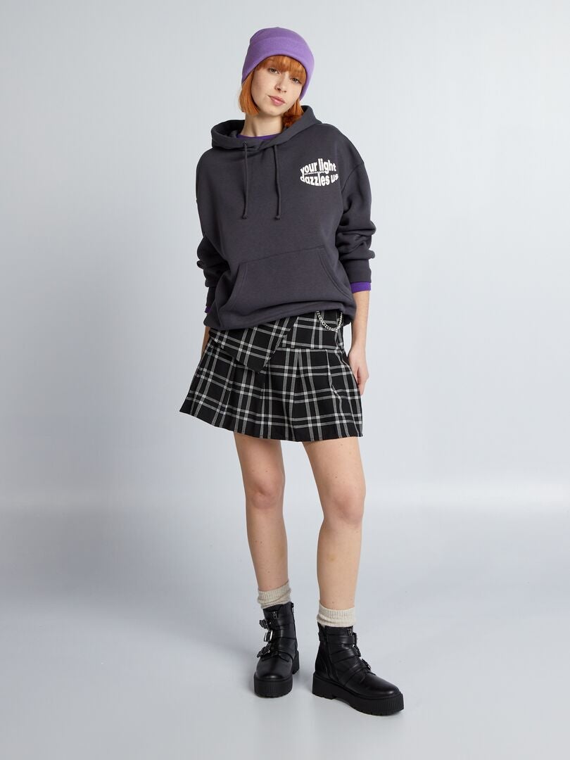 Moletom oversized estampado - PRETO