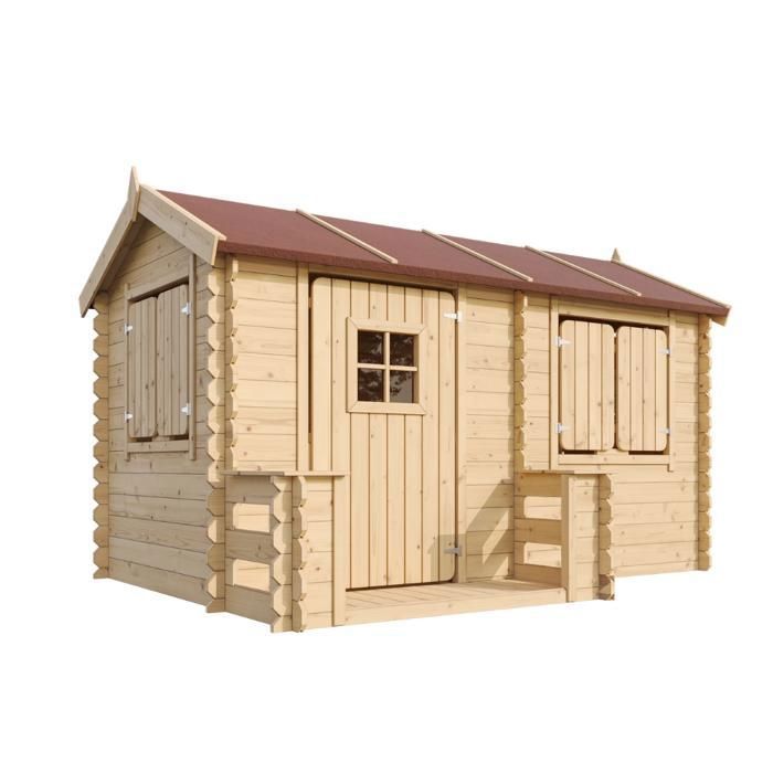 Maison en bois pour enfants - Timbela M503 - Extérieur - 175x235xH151cm