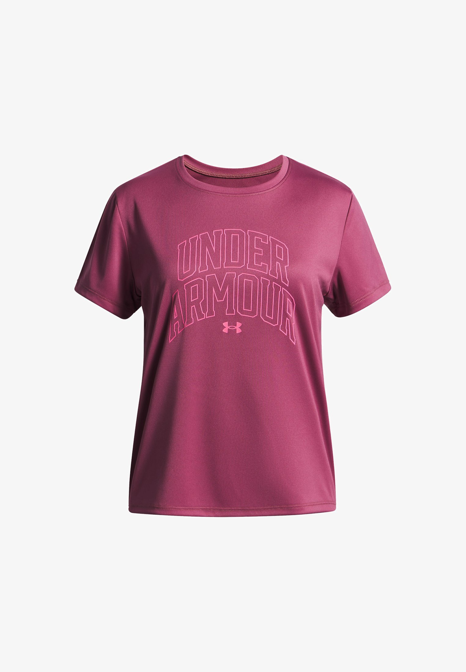 Under Armour Tech Varsity Graphic - Sport T-shirt - fuchsia dusk