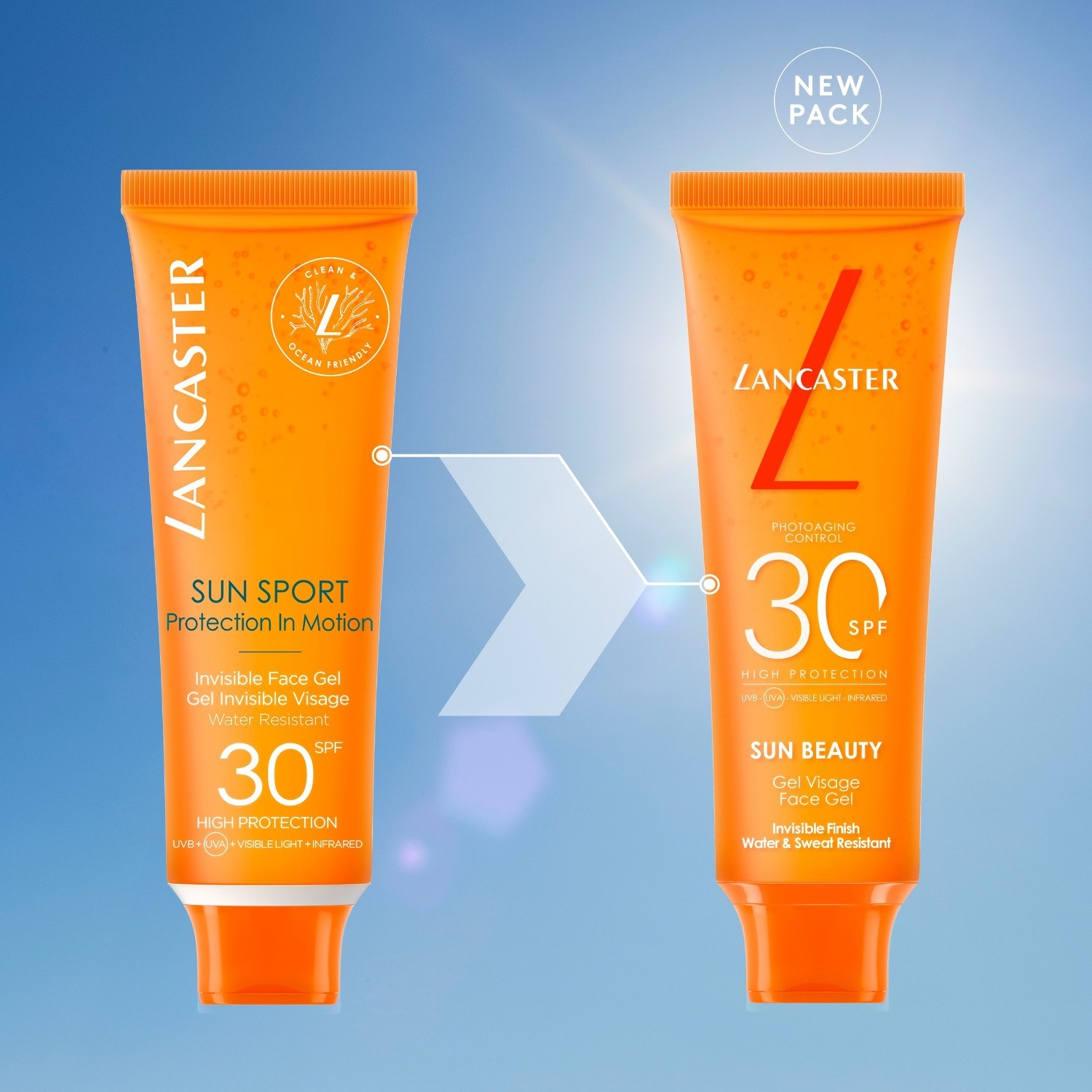 Lancaster apsauginis veido gelis nuo saulės SPF 30 - 50 ml