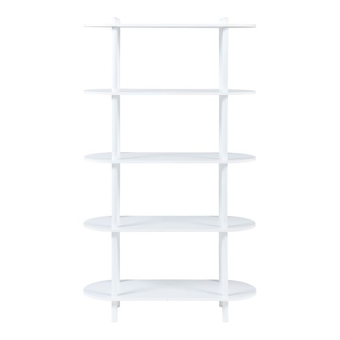 Freestanding Øvre 5-tier white shelf