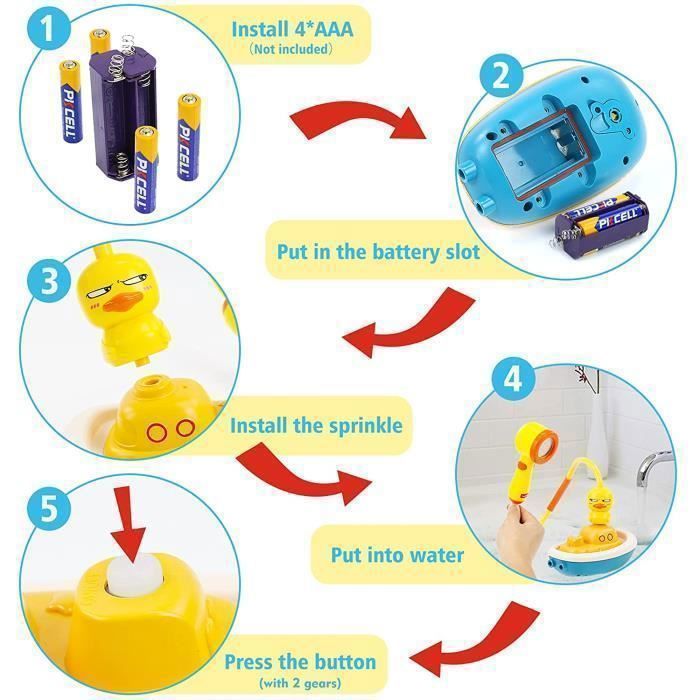 Juguetes de baño para bebés: cabezal de ducha con chorro de agua, juguete de baño con cabezal de ducha para la bañera para jugar a la hora del baño.