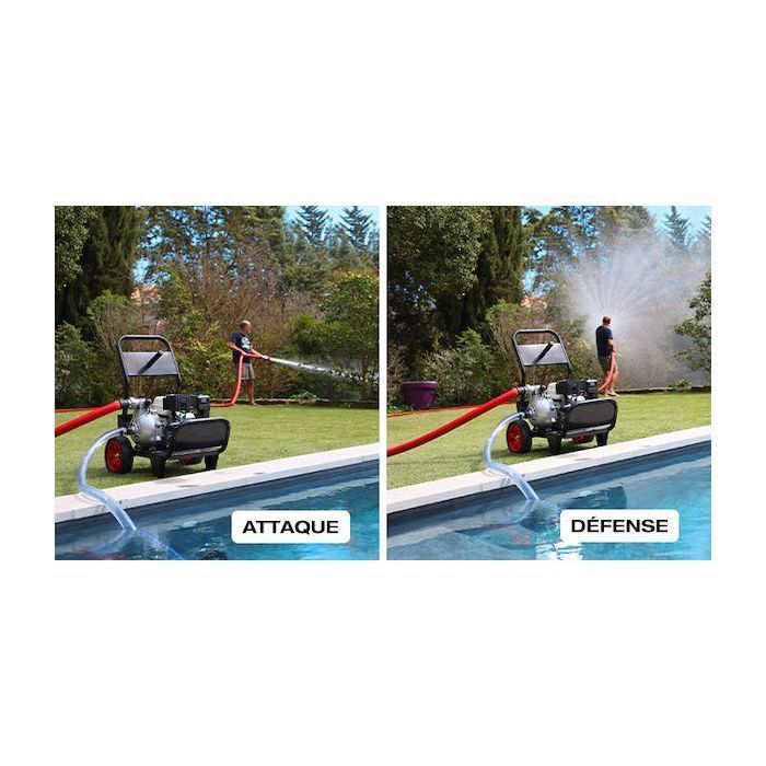 Pool Sam - Poolex bosbrandpomp - Capaciteit 16 m³/u - 4 uur autonomie - 25 m slanglengte - Afstand