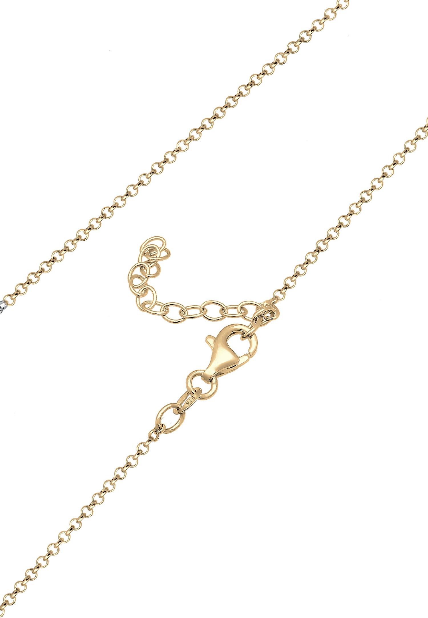 Elli Pendentif Rectangle Chaîne de Y Réglable Collier Femme - Argent (925/1000)