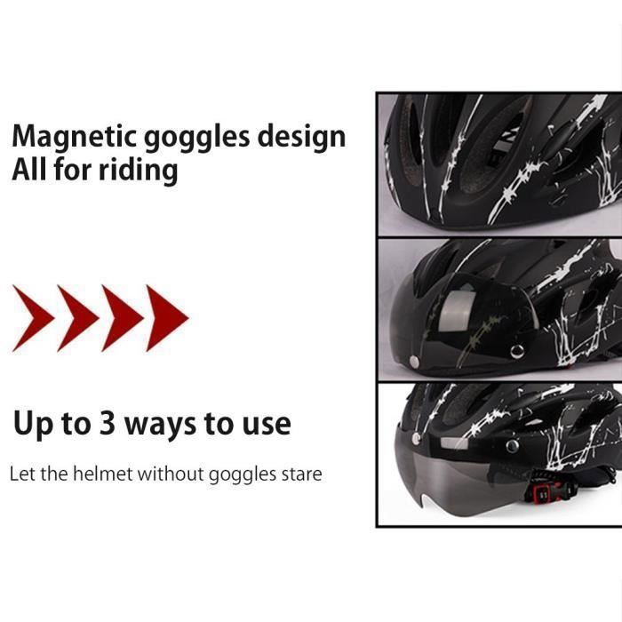 Casque de vélo - SURENHAP - Léger - Visière - Réglable - 54-64 cm - Vert noir