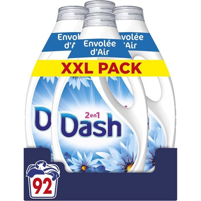 Detersivo liquido per bucato 2 in 1, 92 lavaggi, deodorante per ambienti, con 3 SETTIMANE DI FRESCHEZZA* e Lenor, prodotto in Francia, 2 in 1