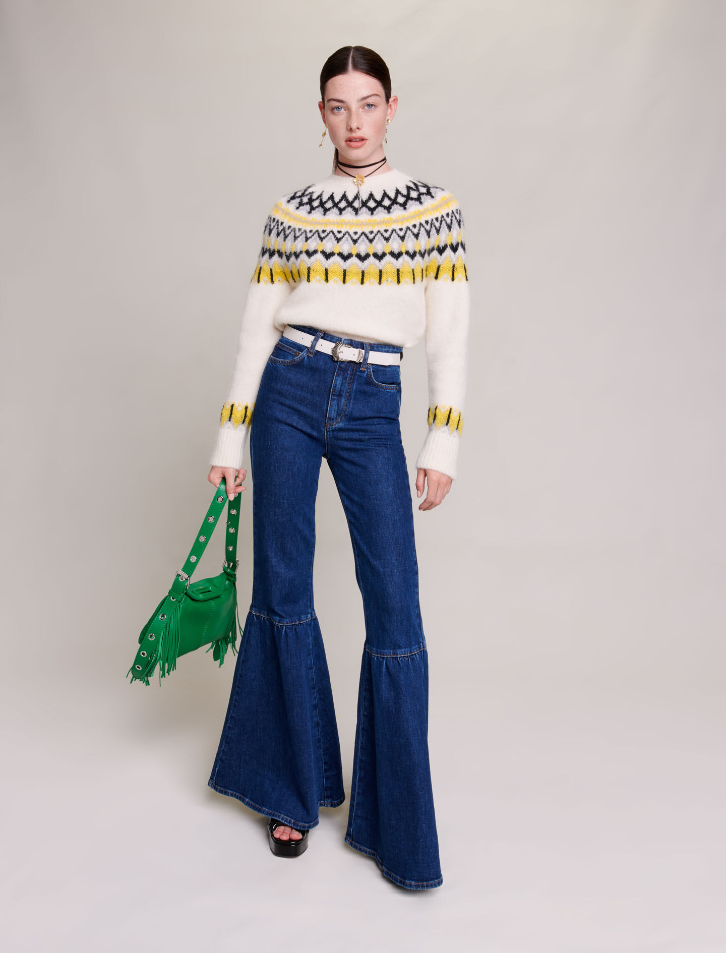 Uitlopende jeans - Blauw