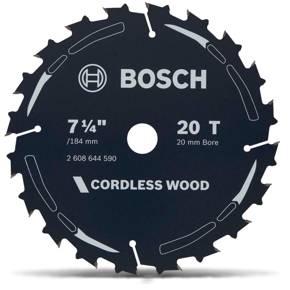 Disco de corte para madeira BOSCH TCT de 184 mm com 20 dentes - SERRA DE MADEIRA SEM FIO