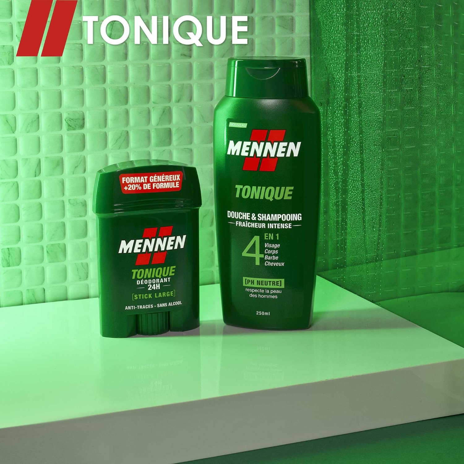 Mennen Deodorant homme 24H stick large sans alcool anti traces