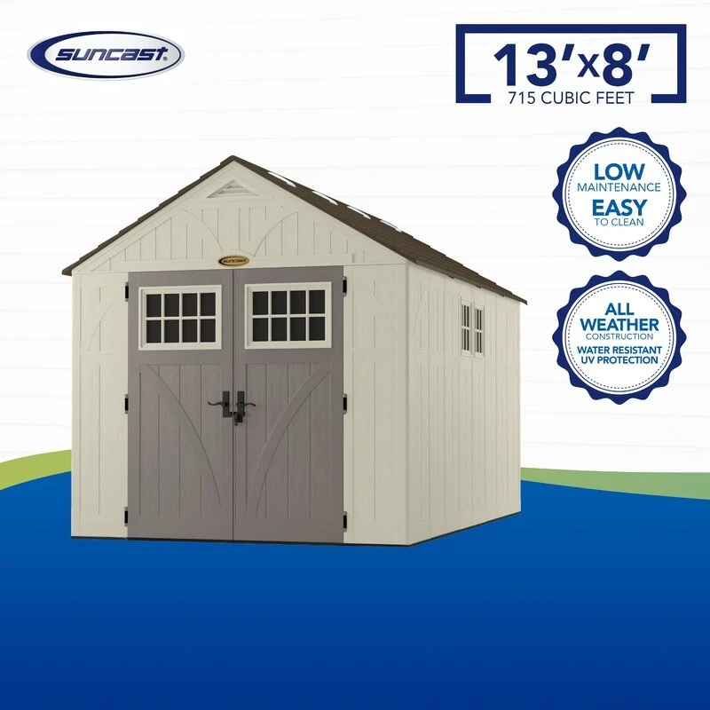 Tremont kunststof opbergloods van 2,4 m breed x 3,9 m diep