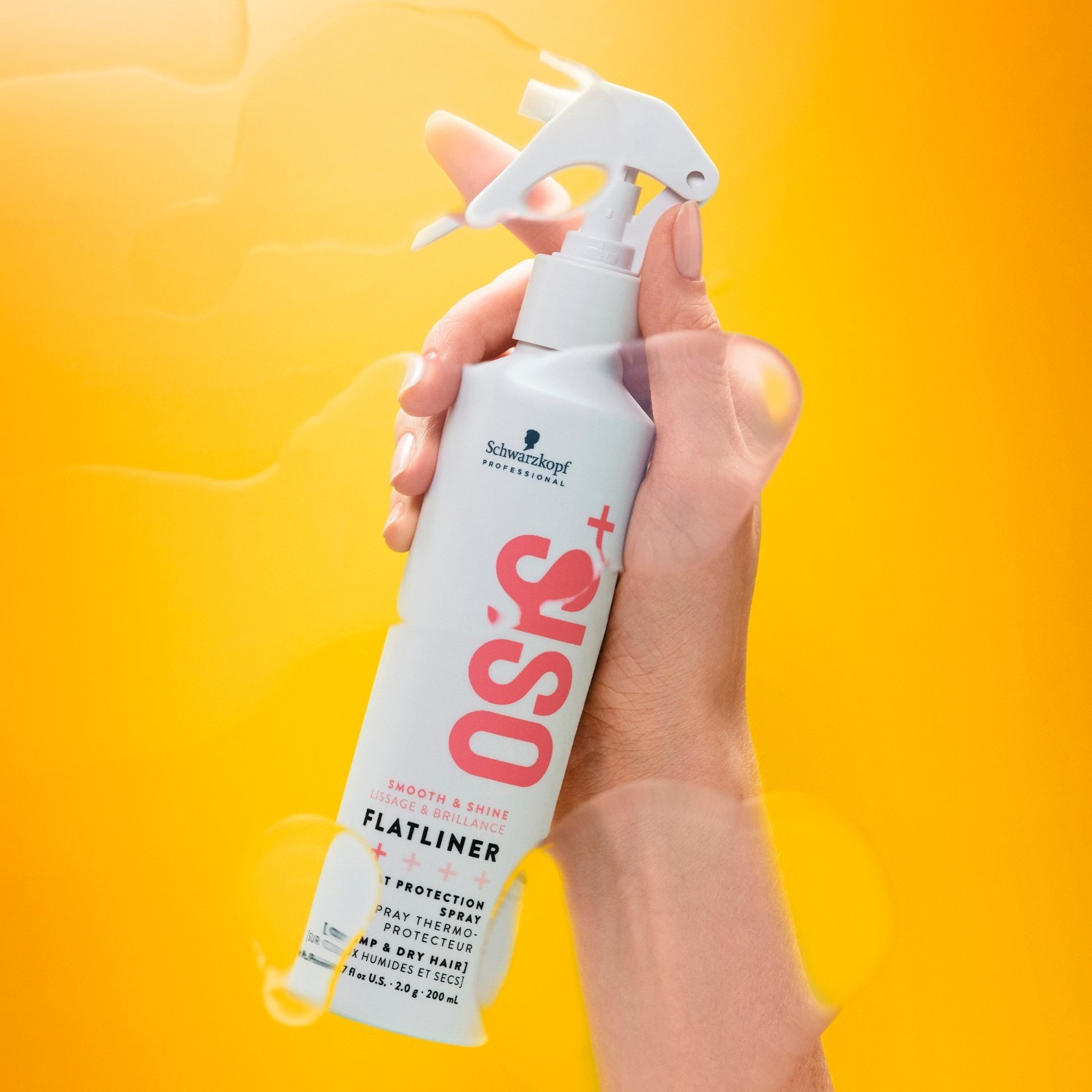 Schwarzkopf Professional Heat Protection Spray OSiS+ Smooth & Shine Flatliner - 200 ml
