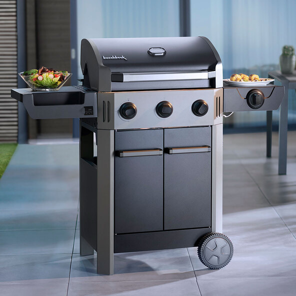 Grenada gasbarbecue met 3 branders, inclusief draaispit