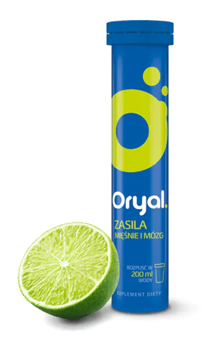 Oryal 20, Suplement diety zawierający elektrolity, Tabletki musujące, Smak limonkowo-cytrynowy