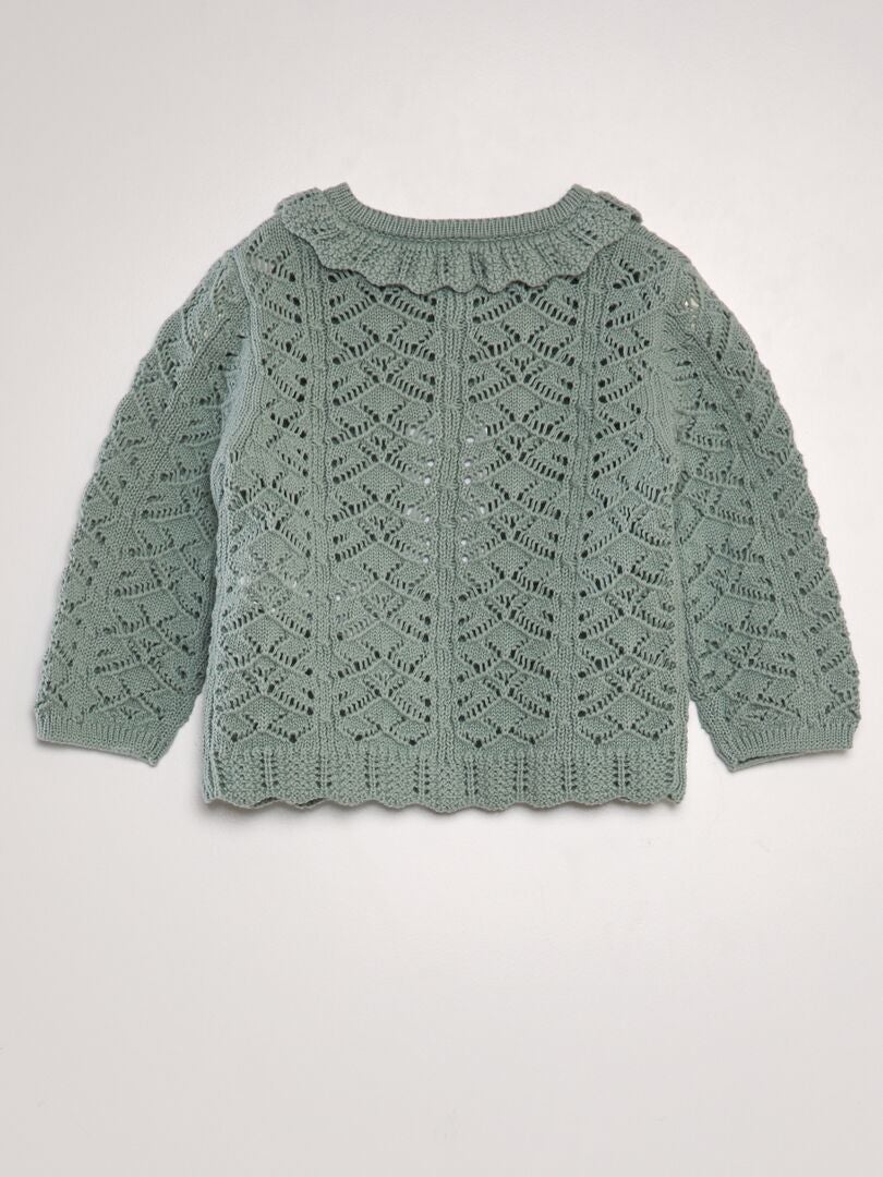 Gehaakt vest - GROEN