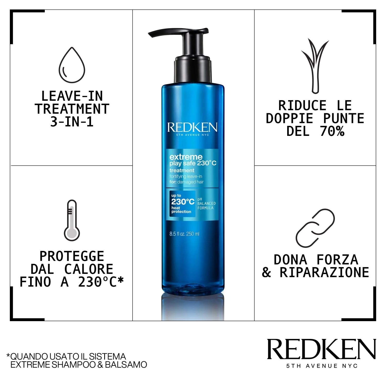 Extreme Play Safe 230°C Treatment - Crema Capelli