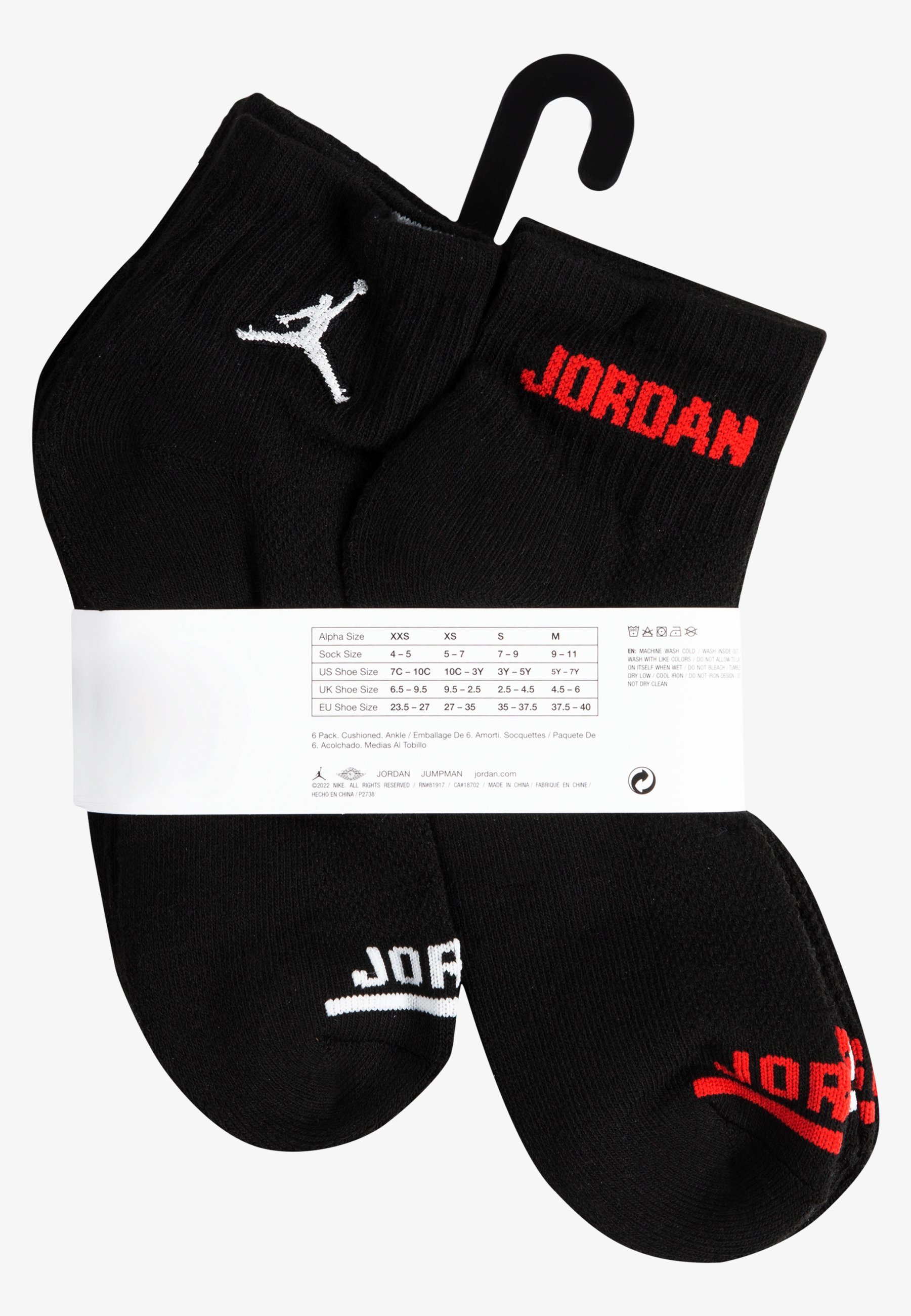 Jordan JORDAN LEGEND ANKLE PACK - Calzini sportivi - neri