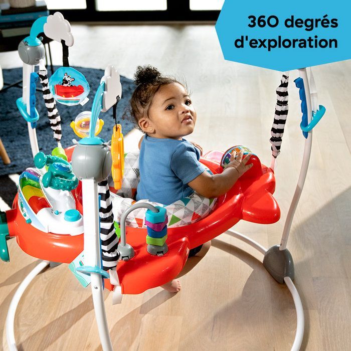 Sdraietta per neonati BABY EINSTEIN Ocean Explorers - Piccolo aereo, regalo di Natale per neonati, multilingue, sedile girevole a 360° 6M+