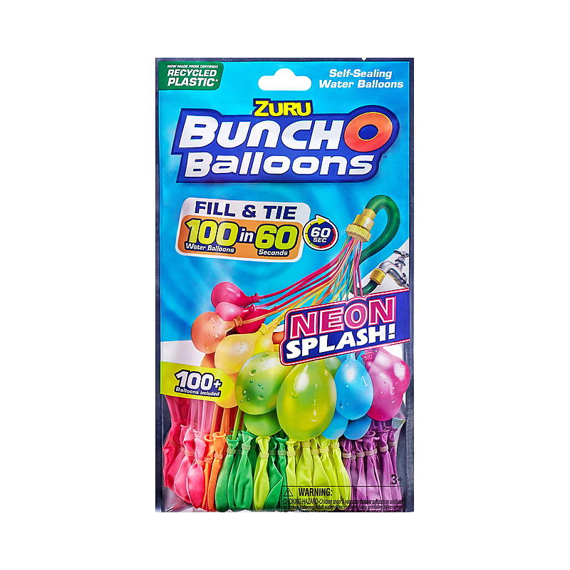 Bunch O' Ballons Palloncini d'acqua confezione da 100 Bunch O' Ballons Neon Splash