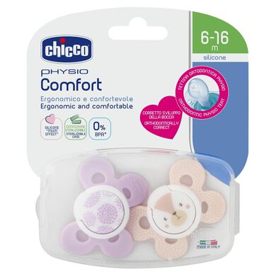 Dudlíky Chicco Physio Comfort 6-16m 2 kusy 2 kusy