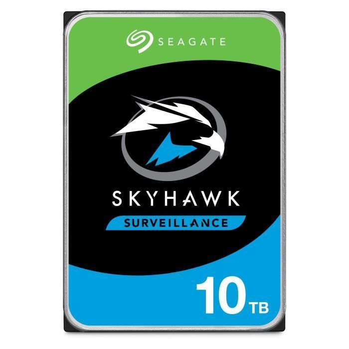 SEAGATE - Disque dur Interne - Surveillance SkyHawk - 10To - 5 900 tr/min - 3.5