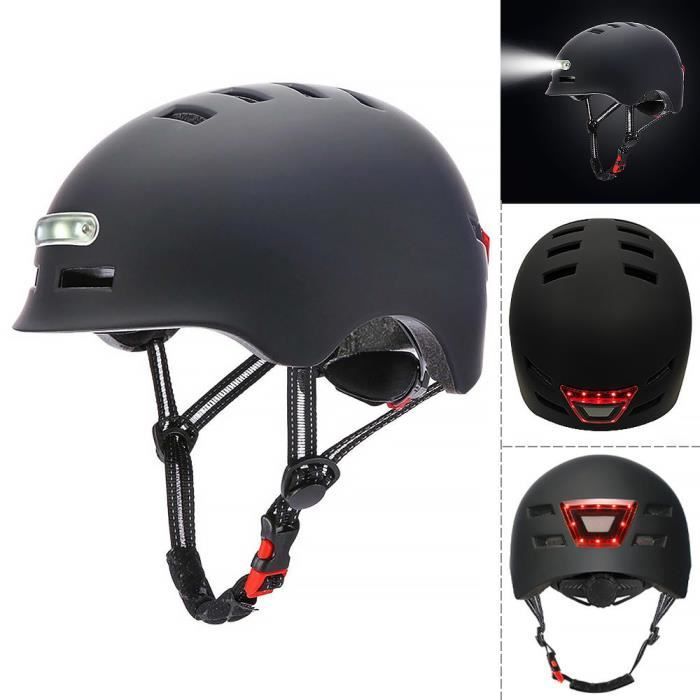 Outdoor sports helmet with indicator light - WOZWE - For bicycle/electric scooter - Black