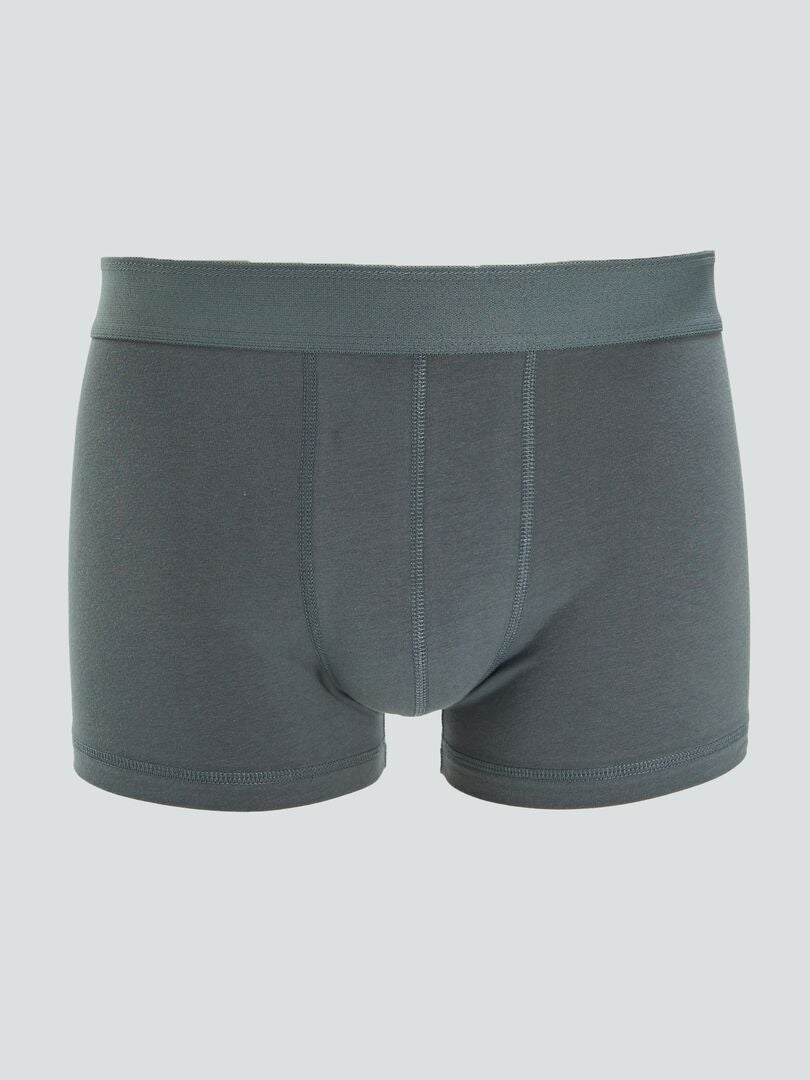 Conjunto de 3 cuecas boxer de cor sólida - VERDE