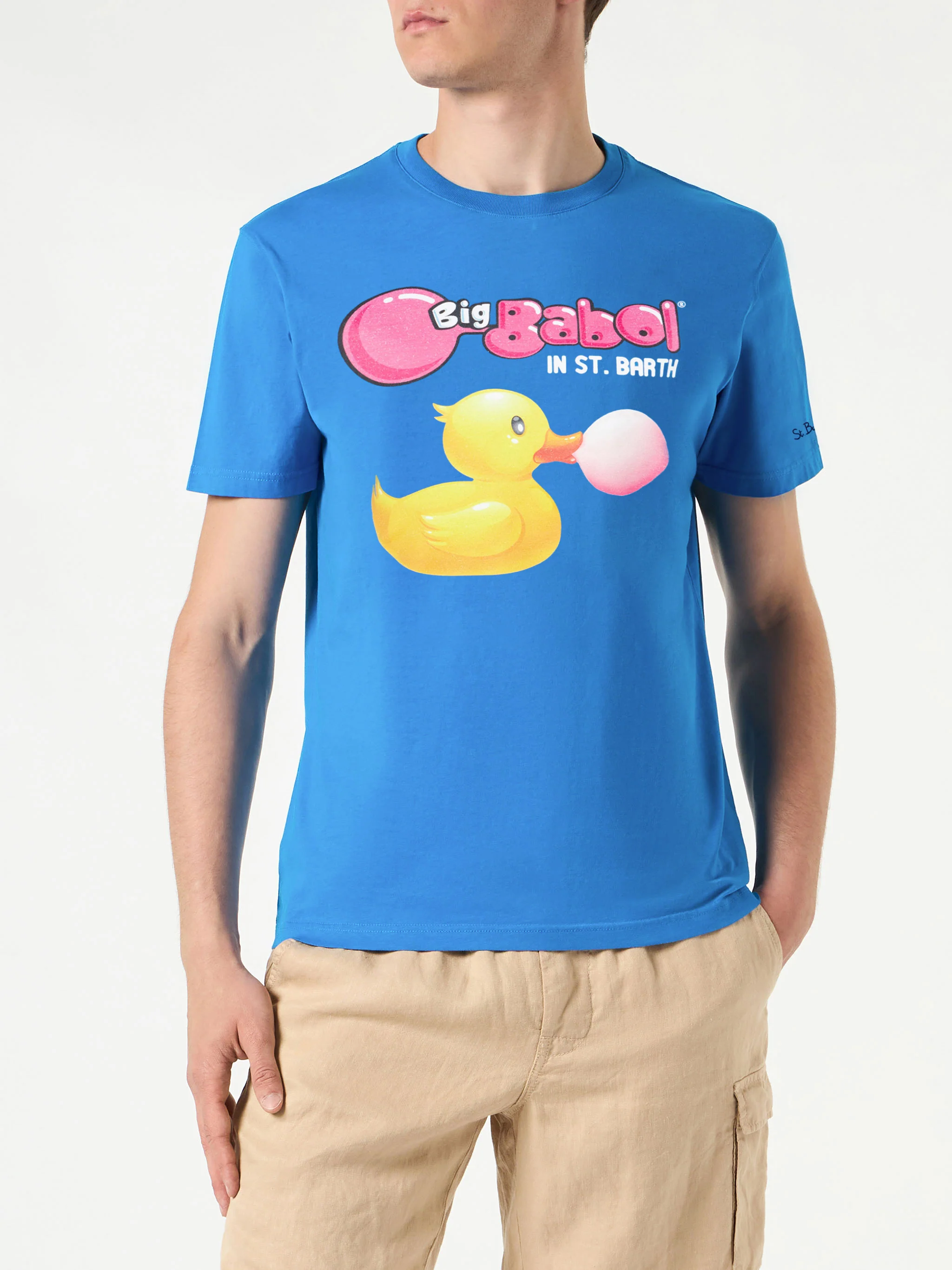T-shirt da uomo in cotone con stampa papera e Big Babol | BIG BABOL® E