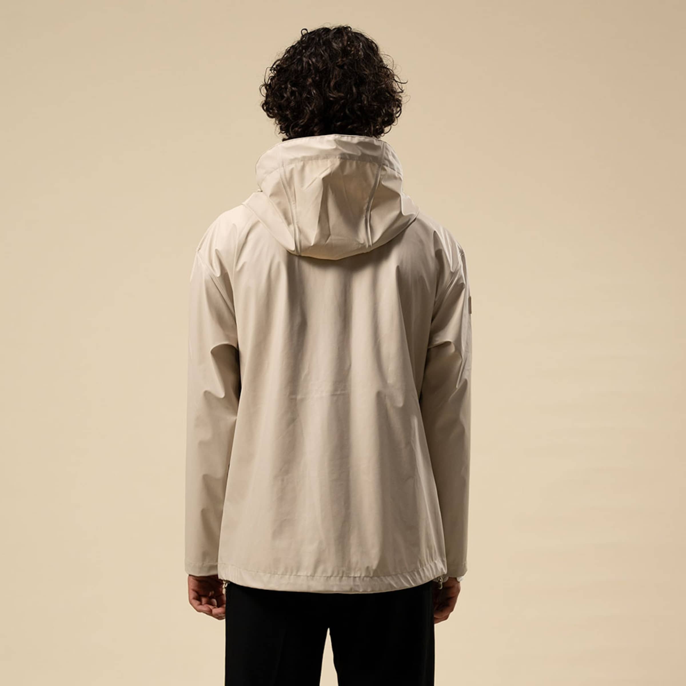 Veste imperméable courte tous les jours couleur grès