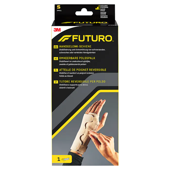 Futuro, Dwustronny stabilizator nadgarstka z szyną, Kolor beżowy, Rozmiar S