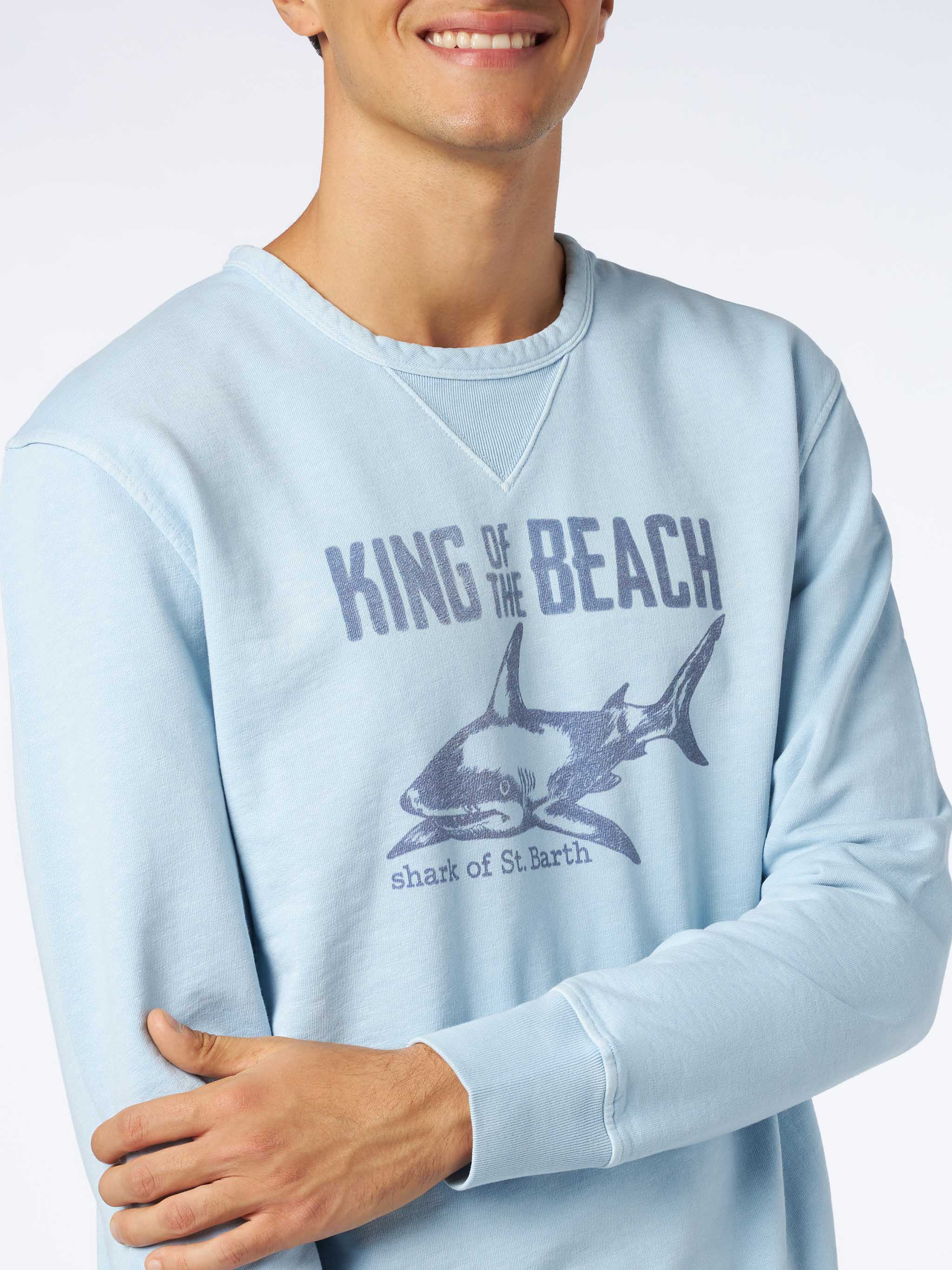 Blå sweatshirt Kongen af stranden